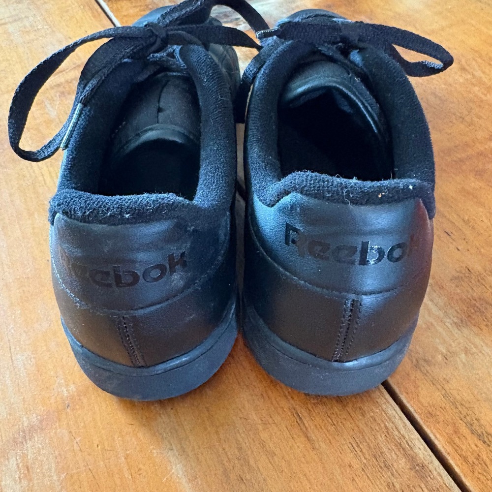 Reebok NPC II Mens 8.5 Sneakers Black Classic Leather Low Top Shoes 6836 - Picture 3 of 9